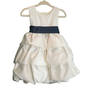 Girls Satin Ivory Special Occasion Dress Size Small by Good Girl